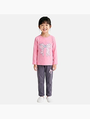 Lee cooper - pyjama imprimé nœuds, col rond et manches longues