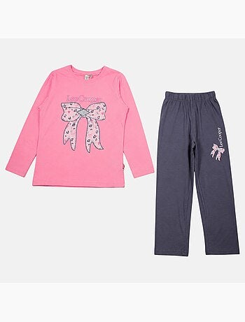 Lee cooper - pyjama imprimé nœuds, col rond et manches longues