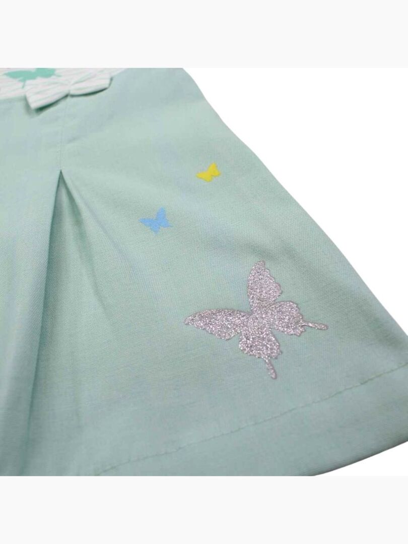 Lee Cooper - Robe Fille Imprimé Logo En Coton - Vert - - 24.90