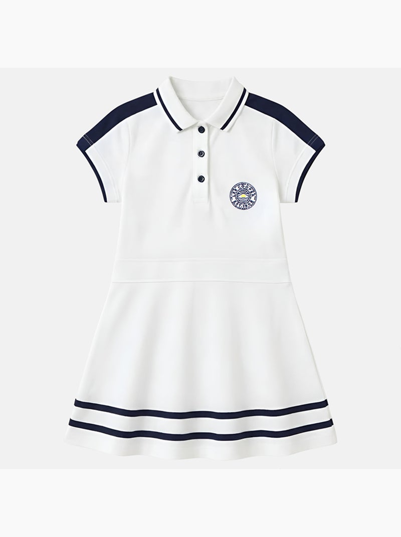 Lee Cooper - Robe fille style polo manches courtes Blanc - Kiabi