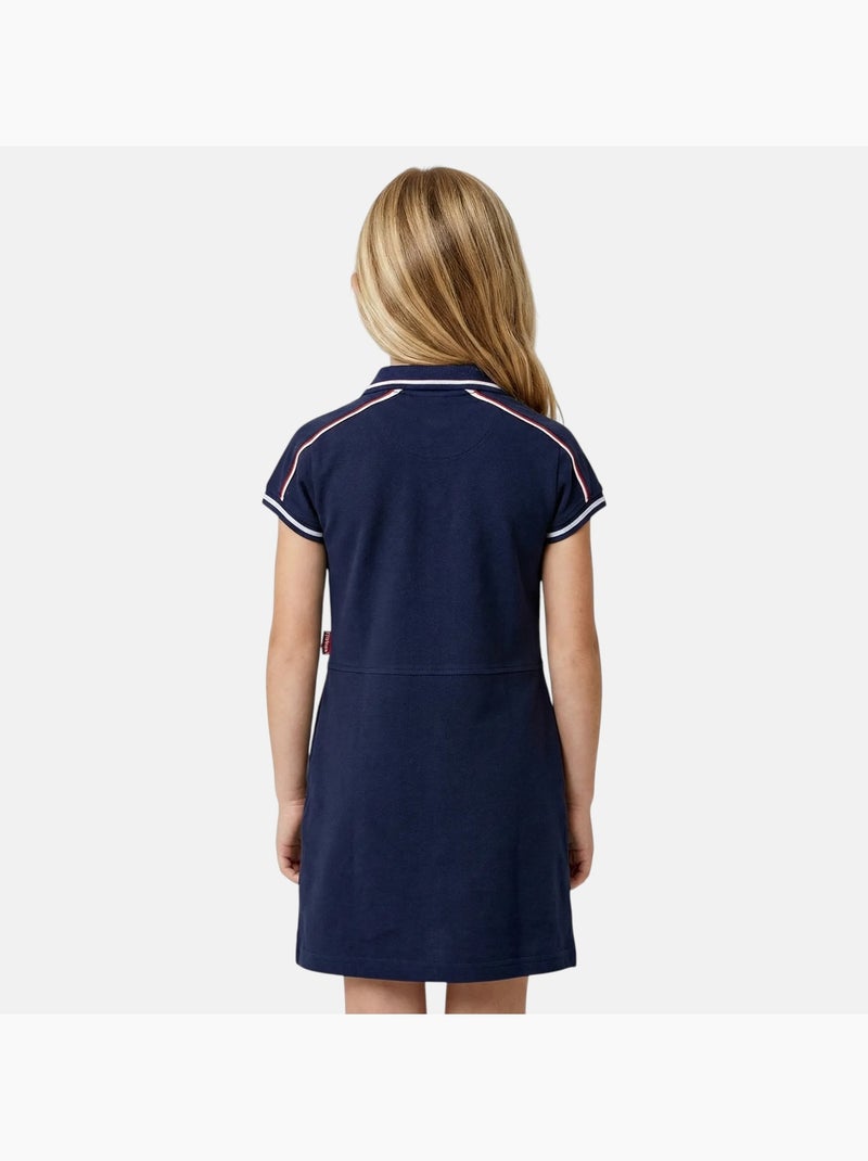 Lee Cooper - Robe fille style polo manches courtes Bleu marine - Kiabi