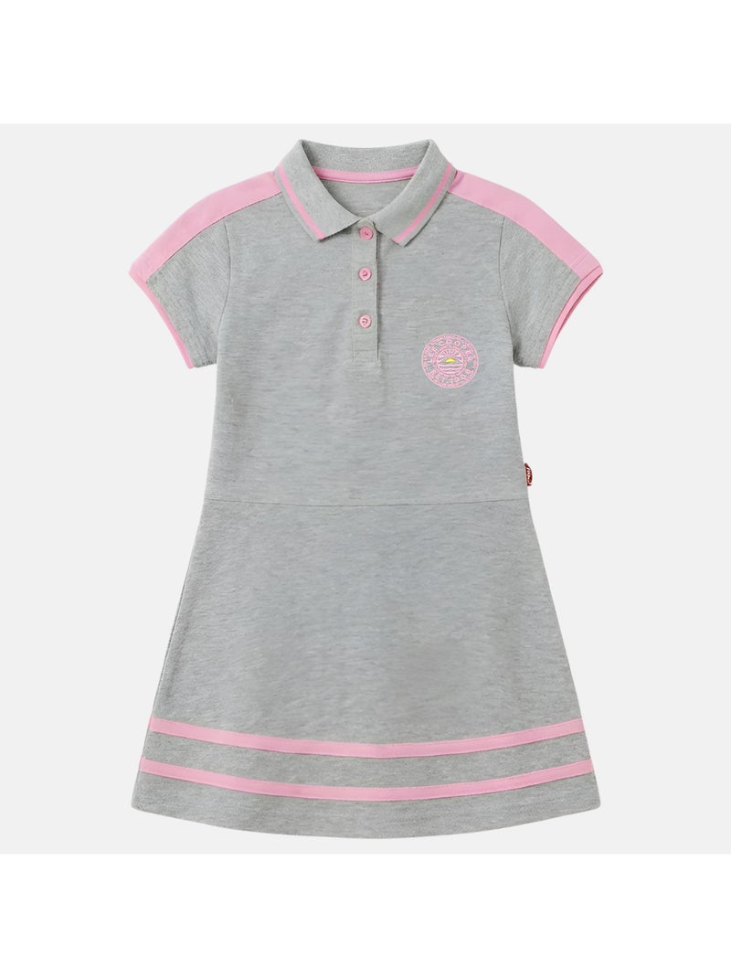 Lee Cooper - Robe fille style polo manches courtes Gris - Kiabi