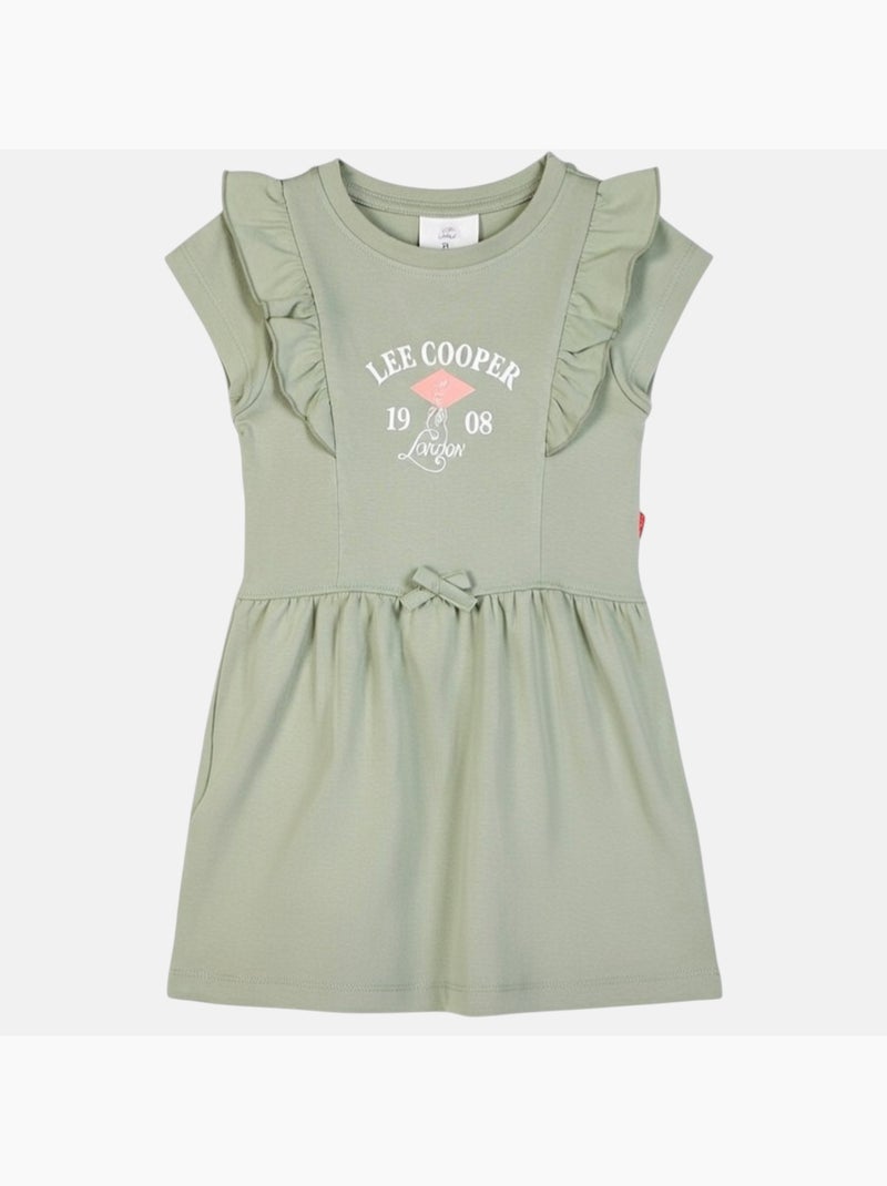 Lee cooper - robe manches courtes, col rond et coupe évasée Kaki - Kiabi