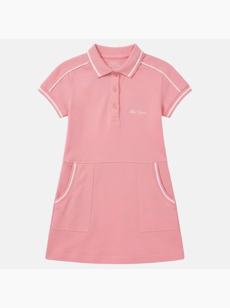 Lee cooper - robe polo boutonnée manches courtes, col polo Rose - Kiabi