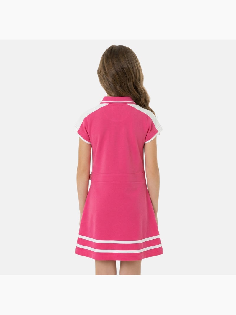 Lee cooper - robe polo manches courtes, patte boutonnée Rose fushia - Kiabi