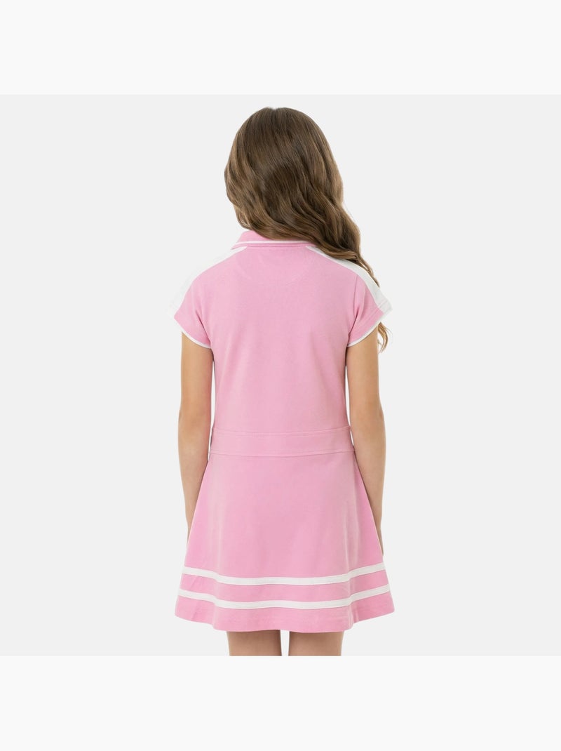 Lee cooper - robe polo manches courtes, patte boutonnée Rose - Kiabi