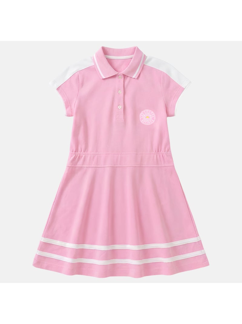 Lee cooper - robe polo manches courtes, patte boutonnée Rose - Kiabi