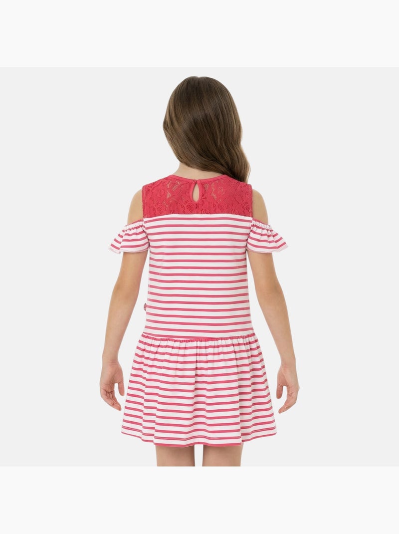 Lee cooper - robe rayée imprimée sans manches, épaules dénudées Rose - Kiabi