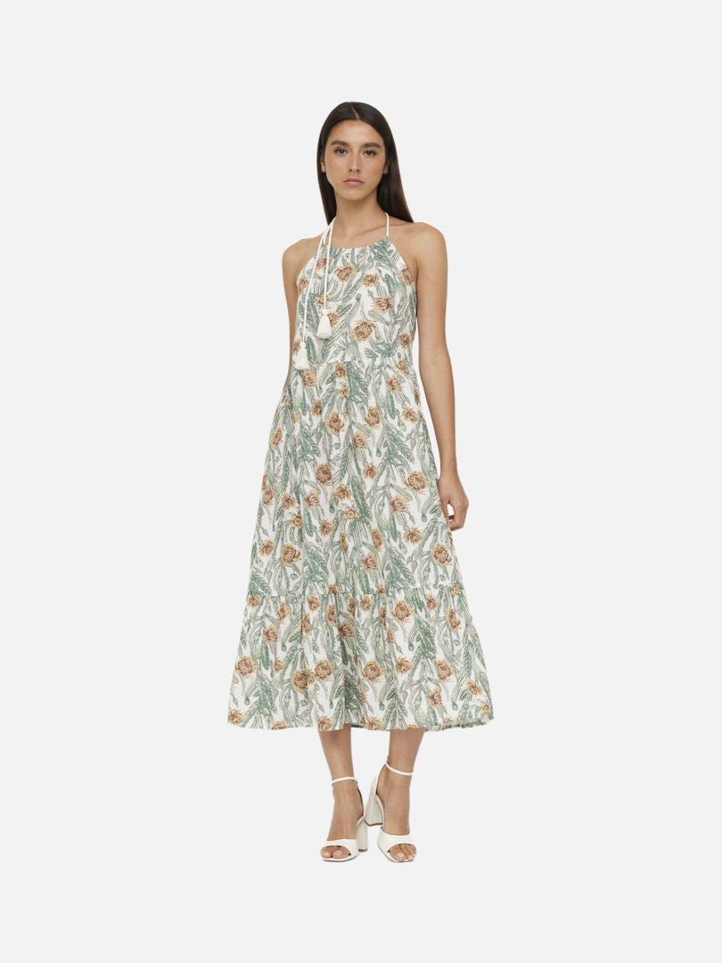 Robe Noire Sans Manches MOLLY BRACKEN - Taille S (36/38) - Coton Avec Bas Dentelle - Occasion Très Bon état