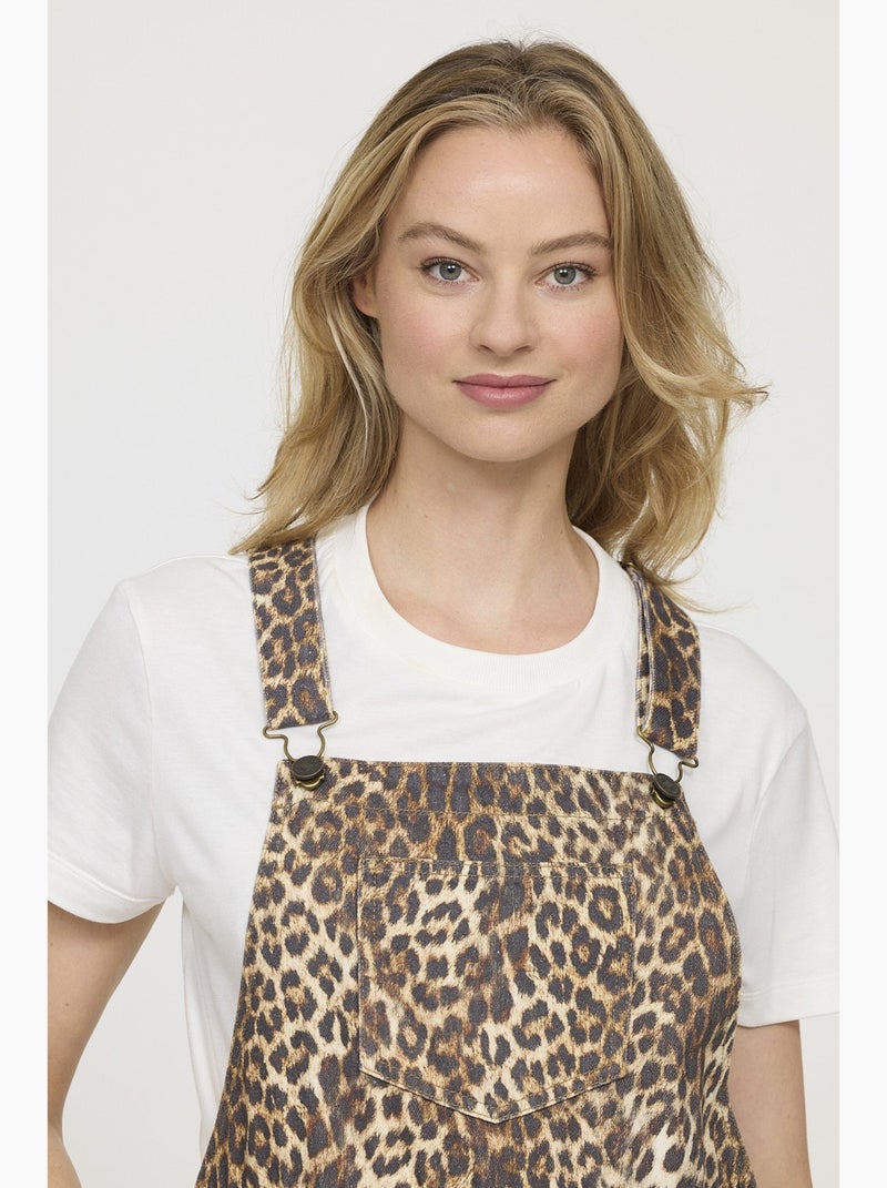 Lee Cooper - Salopette TESSY Léopard Jaune - Kiabi