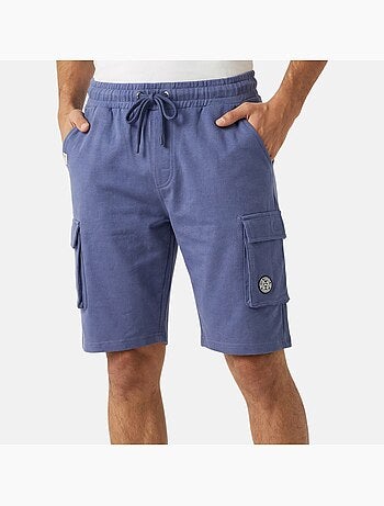 Lee Cooper - Short cargo homme bleu avec poches latérales
