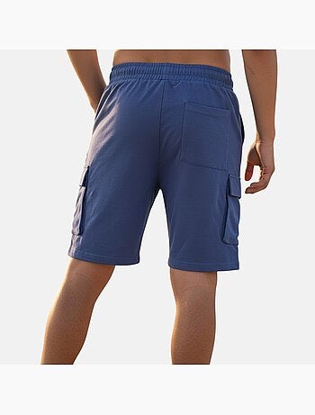 Lee Cooper - Short cargo homme bleu avec poches latérales