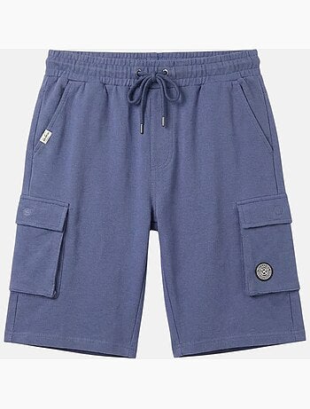 Lee Cooper - Short cargo homme bleu avec poches latérales