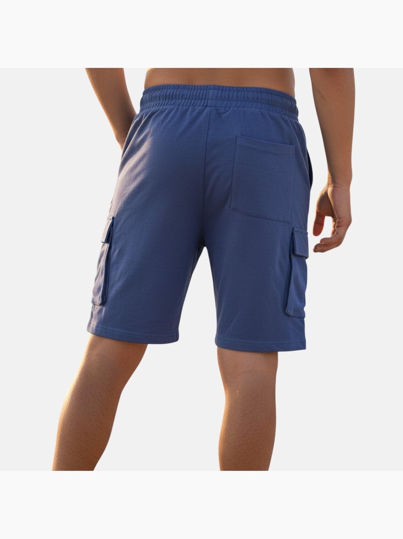 Lee Cooper - Short cargo homme bleu avec poches latérales Bleu - Kiabi