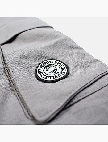 Lee Cooper - Short cargo homme gris avec poches latérales