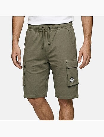 Lee Cooper - Short cargo homme kaki avec poches latérales
