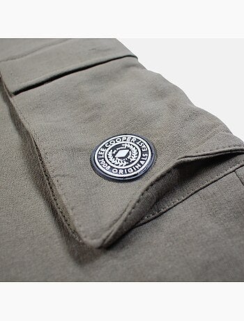 Lee Cooper - Short cargo homme kaki avec poches latérales