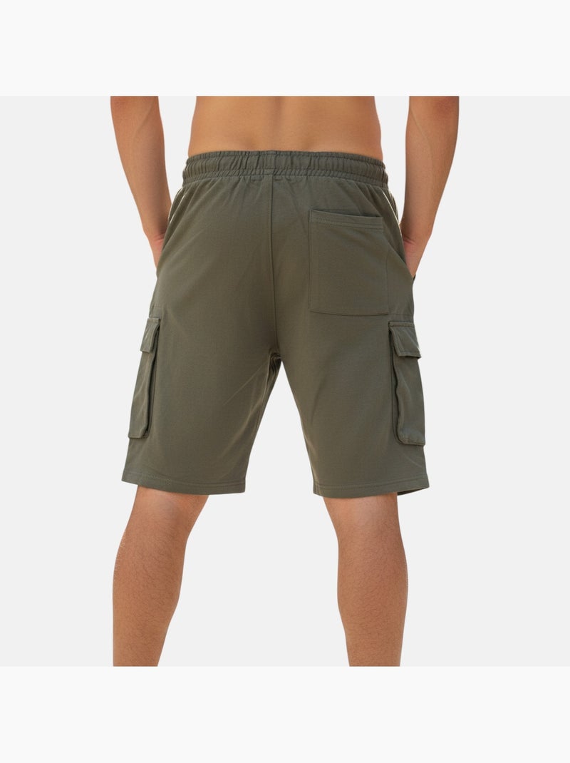 Lee Cooper - Short cargo homme kaki avec poches latérales Kaki - Kiabi