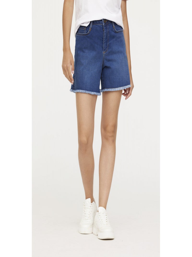 Lee Cooper - Short coton boyfriend NOULY Bleu ciel - Kiabi