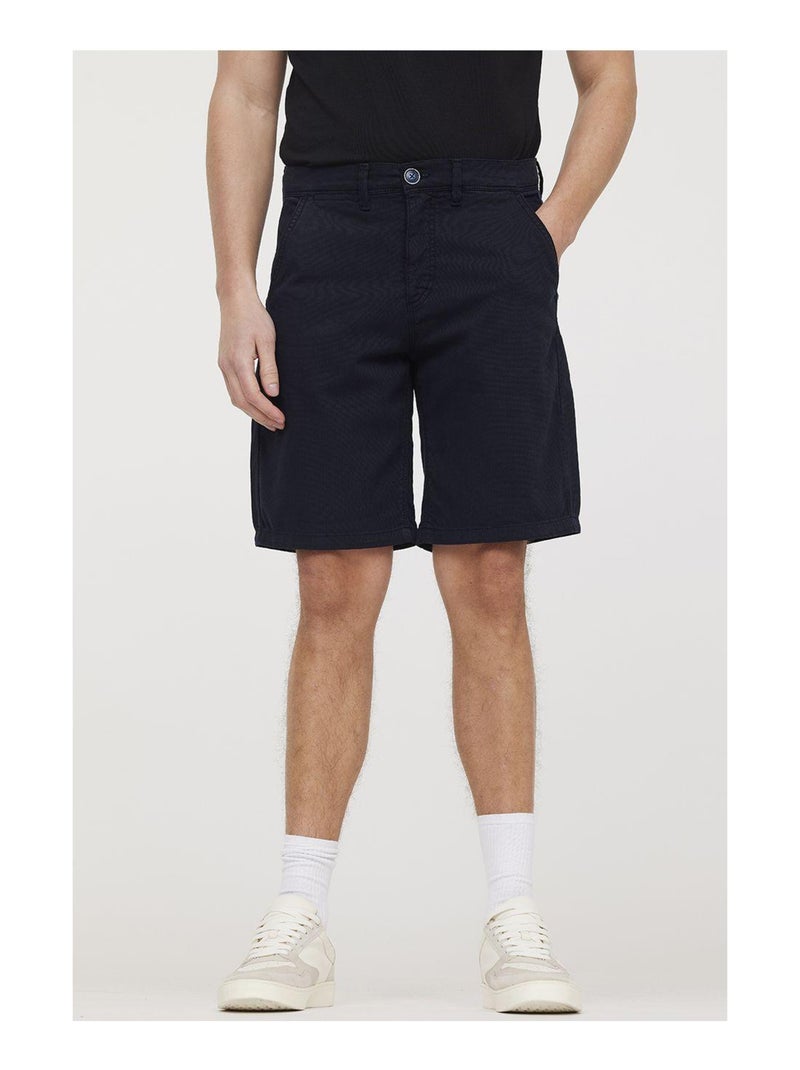 Lee Cooper - Short coton chino NARO Bleu marine - Kiabi