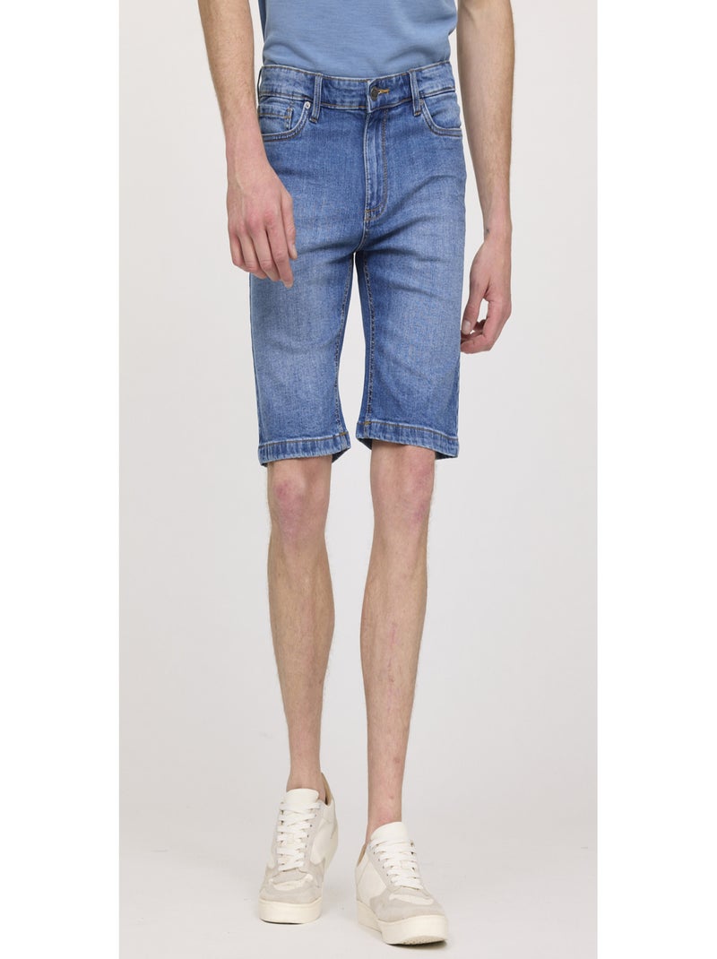 Lee Cooper - Short coton regular NARCO Bleu denim - Kiabi