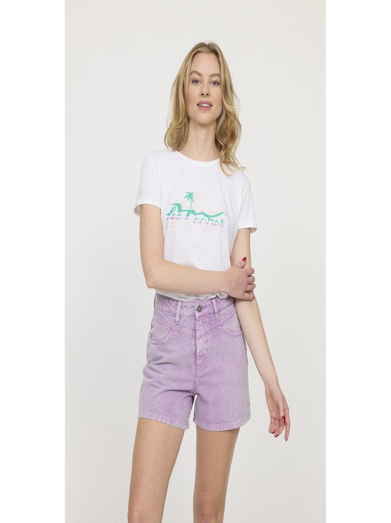 Lee Cooper - Short coton regular NASIA Violet - Kiabi