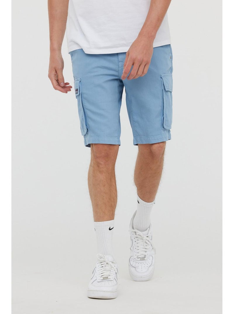 Lee Cooper - Short coton regular NASTER Bleu ciel - Kiabi