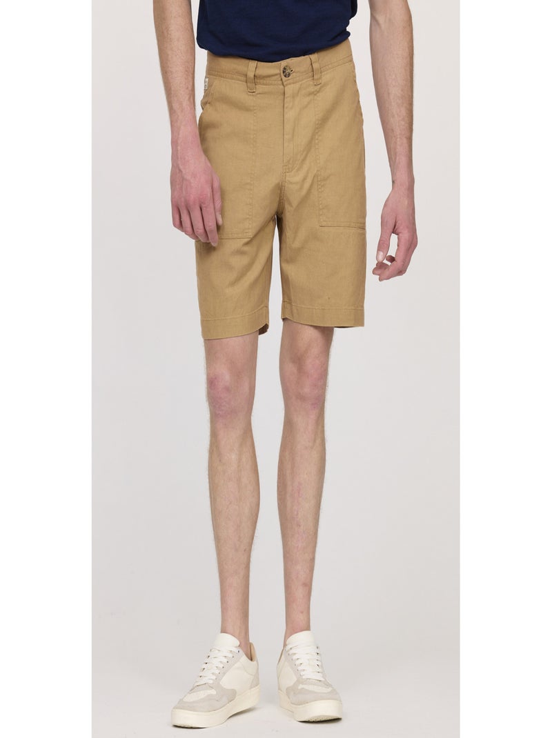 Lee Cooper - Short coton regular NINO Marron caramel - Kiabi