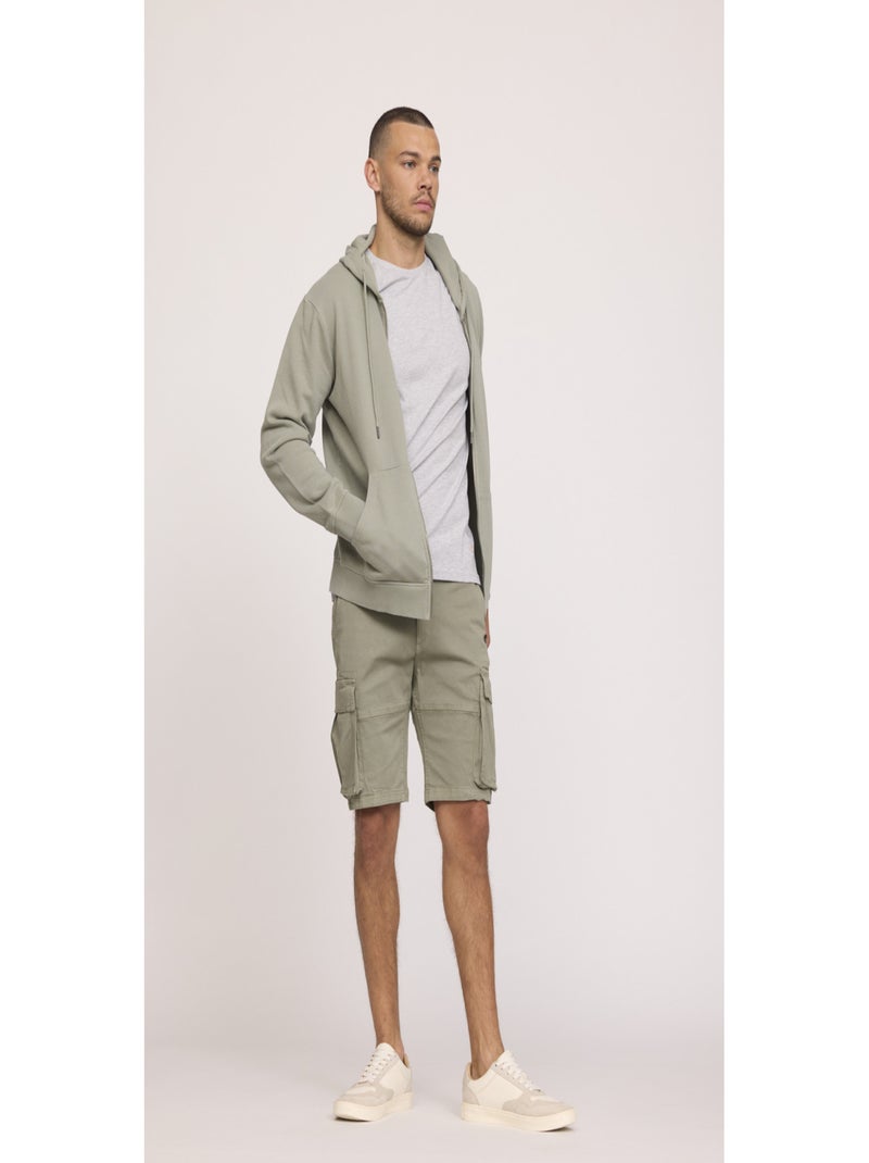 Lee Cooper - Short coton regular NOCK Kaki - Kiabi