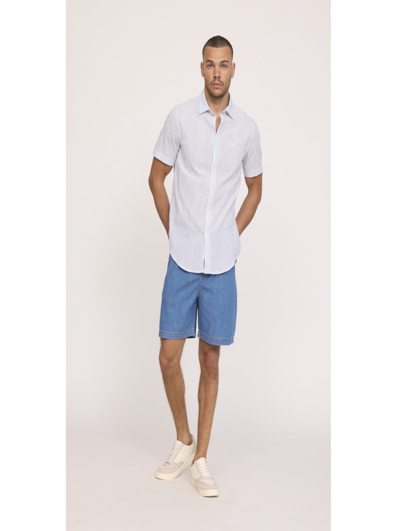Lee Cooper - Short coton regular NORY Bleu - Kiabi
