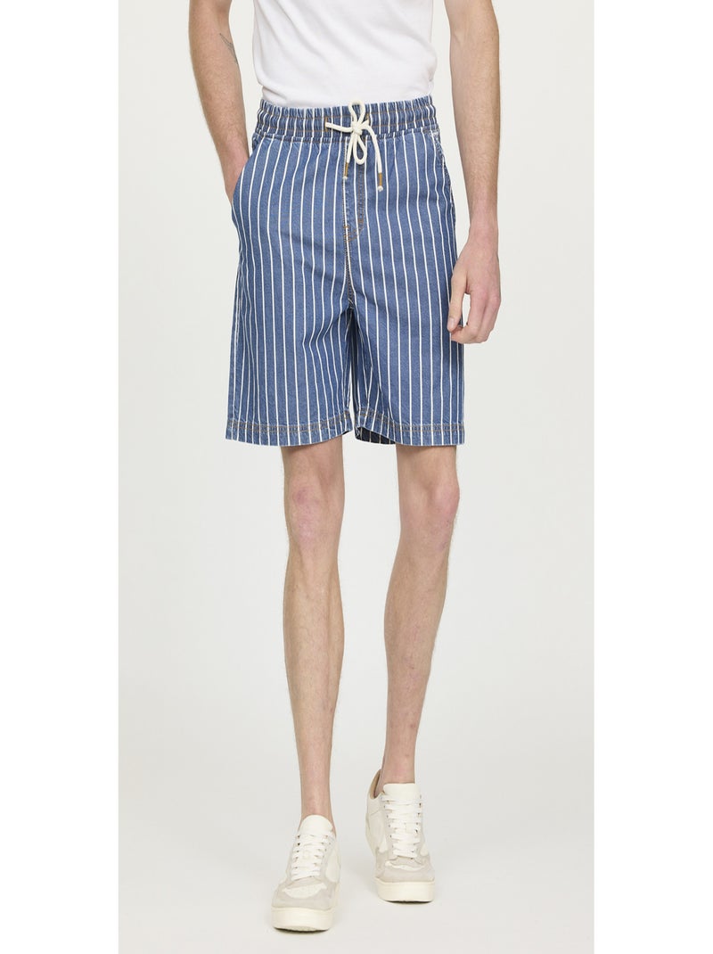 Lee Cooper - Short coton regular NORY Bleu - Kiabi