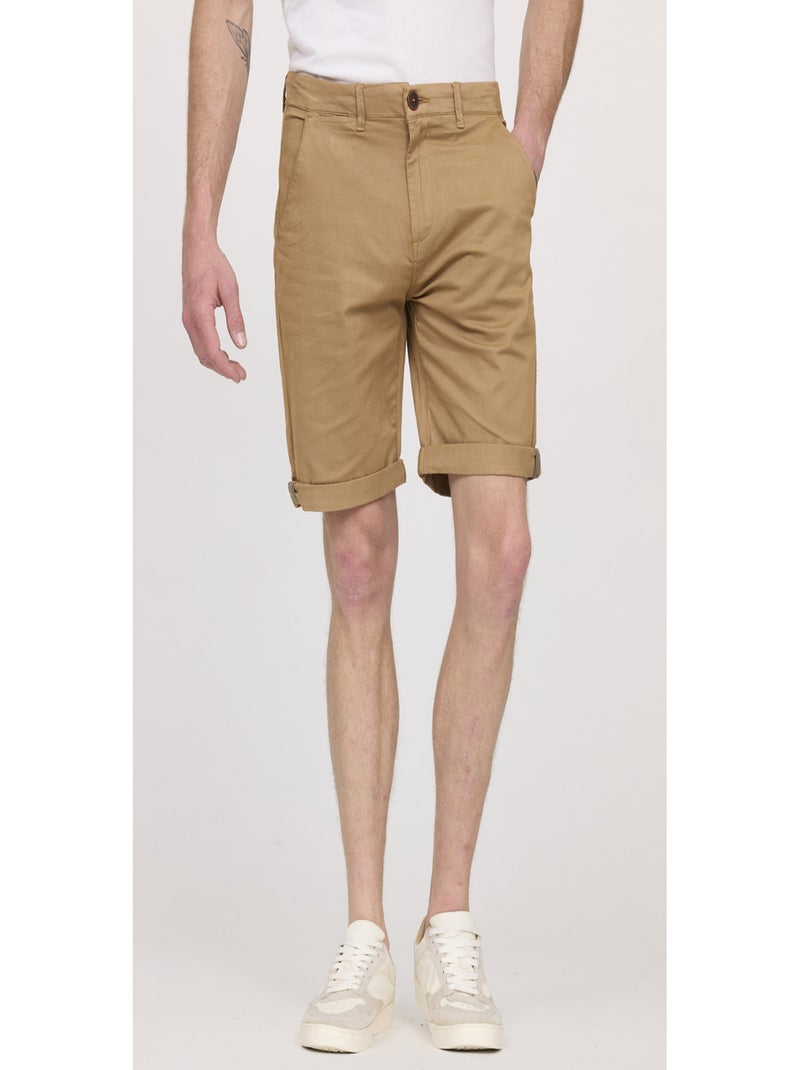 Lee Cooper - Short coton straight NARO Camel - Kiabi