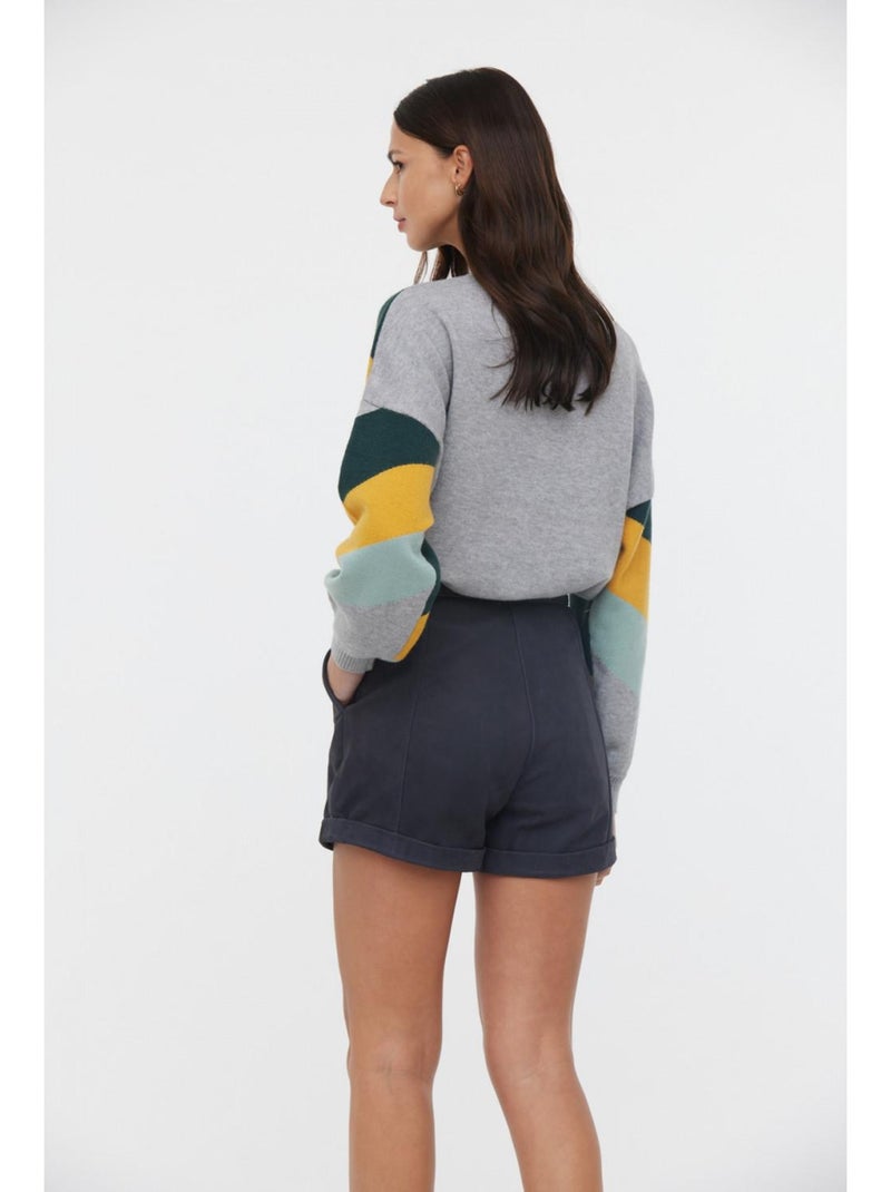 Lee Cooper - Short cuir regular NELISSE Bleu marine - Kiabi
