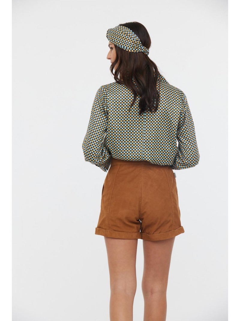 Lee Cooper - Short cuir regular NELISSE Marron tabac - Kiabi