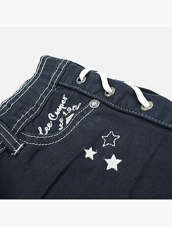 Lee cooper - short en jean à laçage latéral, coupe décontractée