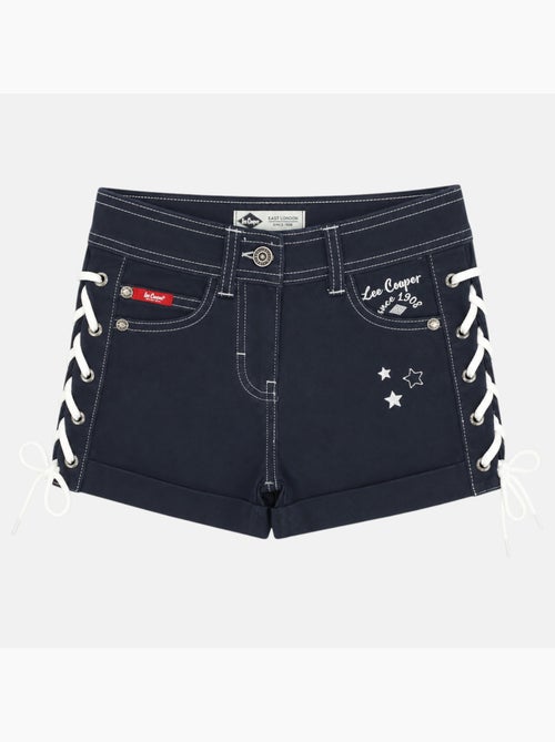 Lee cooper - short en jean à laçage latéral, coupe décontractée - Kiabi