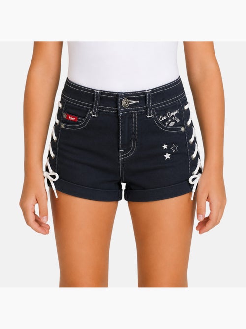 Lee cooper - short en jean à laçage latéral, coupe décontractée - Kiabi