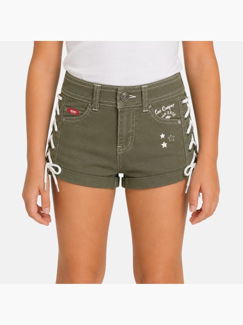 Lee cooper - short en jean à laçage latéral, coupe décontractée - Kiabi