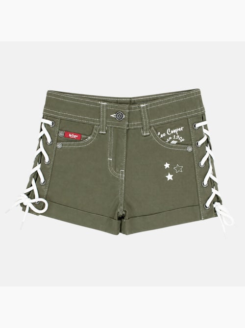 Lee cooper - short en jean à laçage latéral, coupe décontractée - Kiabi