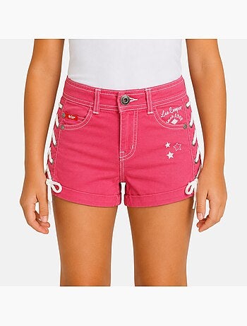 Lee cooper - short en jean à laçage latéral, coupe décontractée