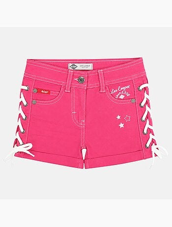 Lee cooper - short en jean à laçage latéral, coupe décontractée