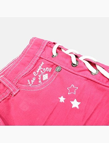Lee cooper - short en jean à laçage latéral, coupe décontractée