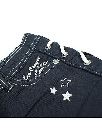 Lee Cooper - Short en jeans fille avec decor tressé