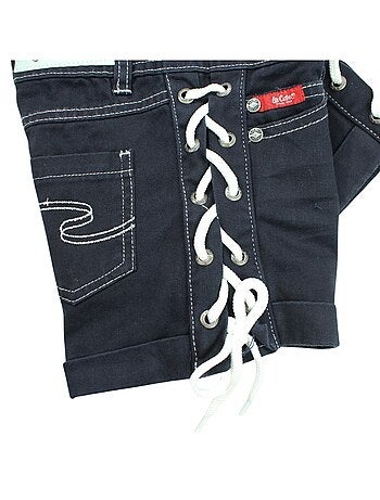 Lee Cooper - Short en jeans fille avec decor tressé