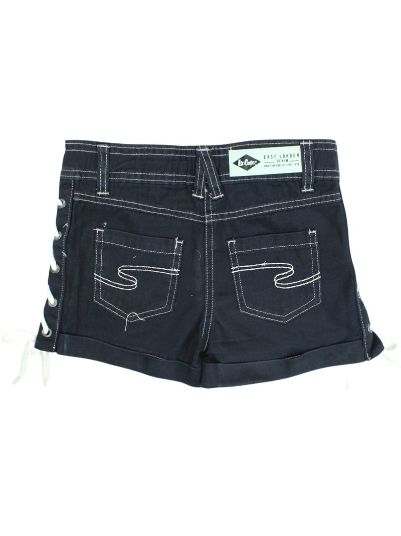 Lee Cooper - Short en jeans fille avec decor tressé Bleu marine - Kiabi
