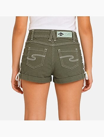 Lee Cooper - Short en jeans fille avec decor tressé