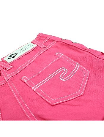 Lee Cooper - Short en jeans fille avec decor tressé