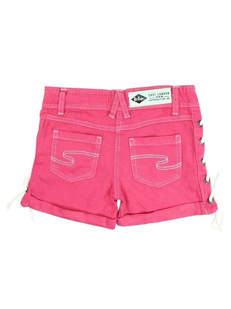 Lee Cooper - Short en jeans fille avec decor tressé Rose - Kiabi