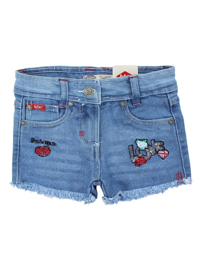 Lee Cooper Short fille imprime logo en coton Bleu Kiabi 17.90