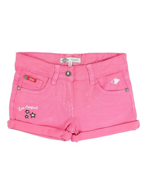 Lee Cooper - Short fille imprimé logo en coton - Kiabi